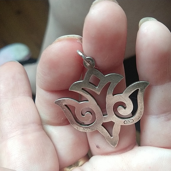 Bird or dove pendant charm sterling silver 925 - Picture 5 of 5